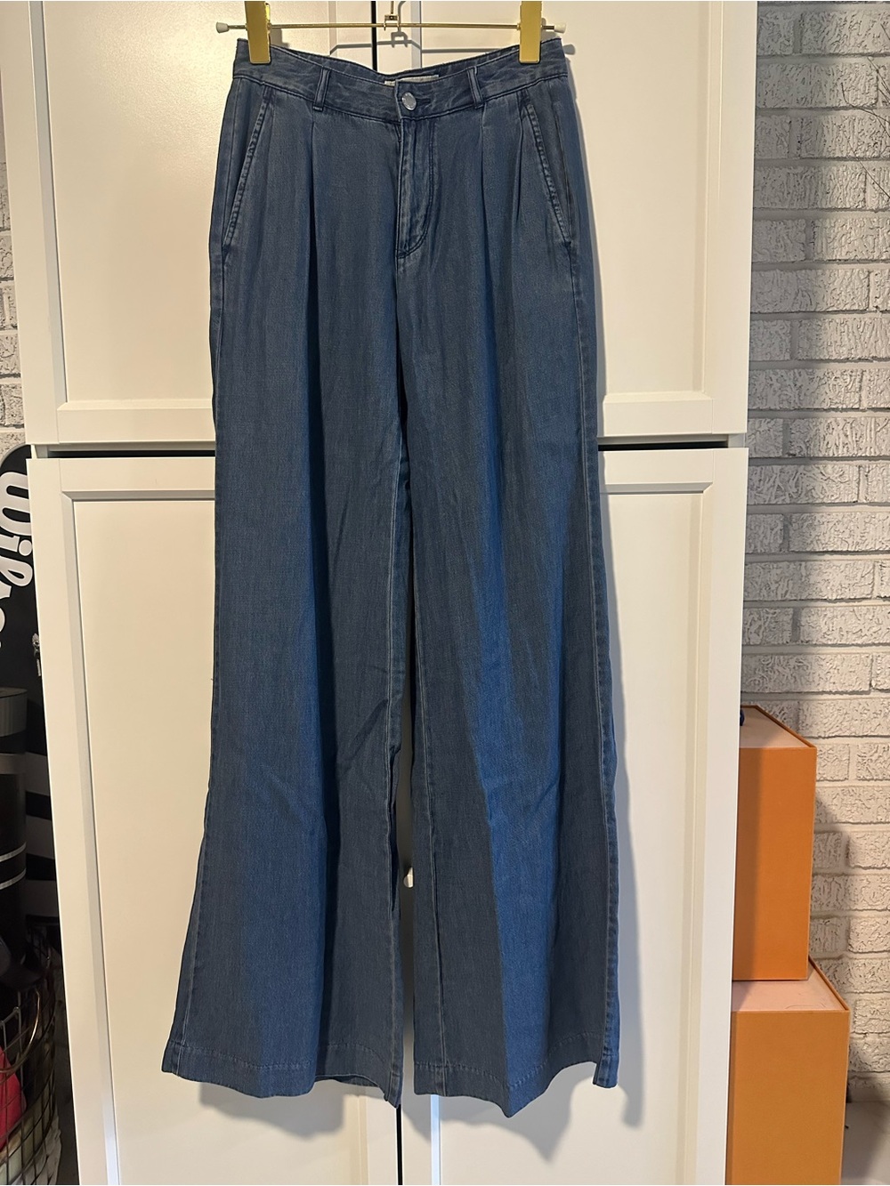 MICHAEL Michael Kors Men's Bootcut Jeans in Denim Blue